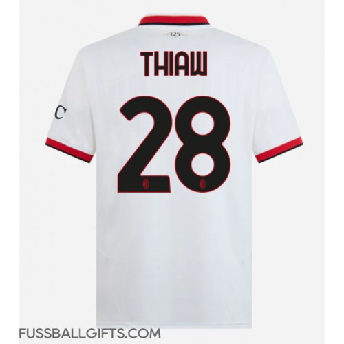 AC Milan Malick Thiaw #28 Fußballbekleidung Auswärtstrikot 2024-25 Kurzarm